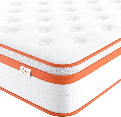 TeQsli Double Mattress 4ft6 135x190 25cm Gel Memory Foam 7-Zone Hybrid