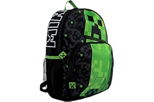 Minecraft Backpack | Boys Backpack for School | Creeper Kids Backpack | Black