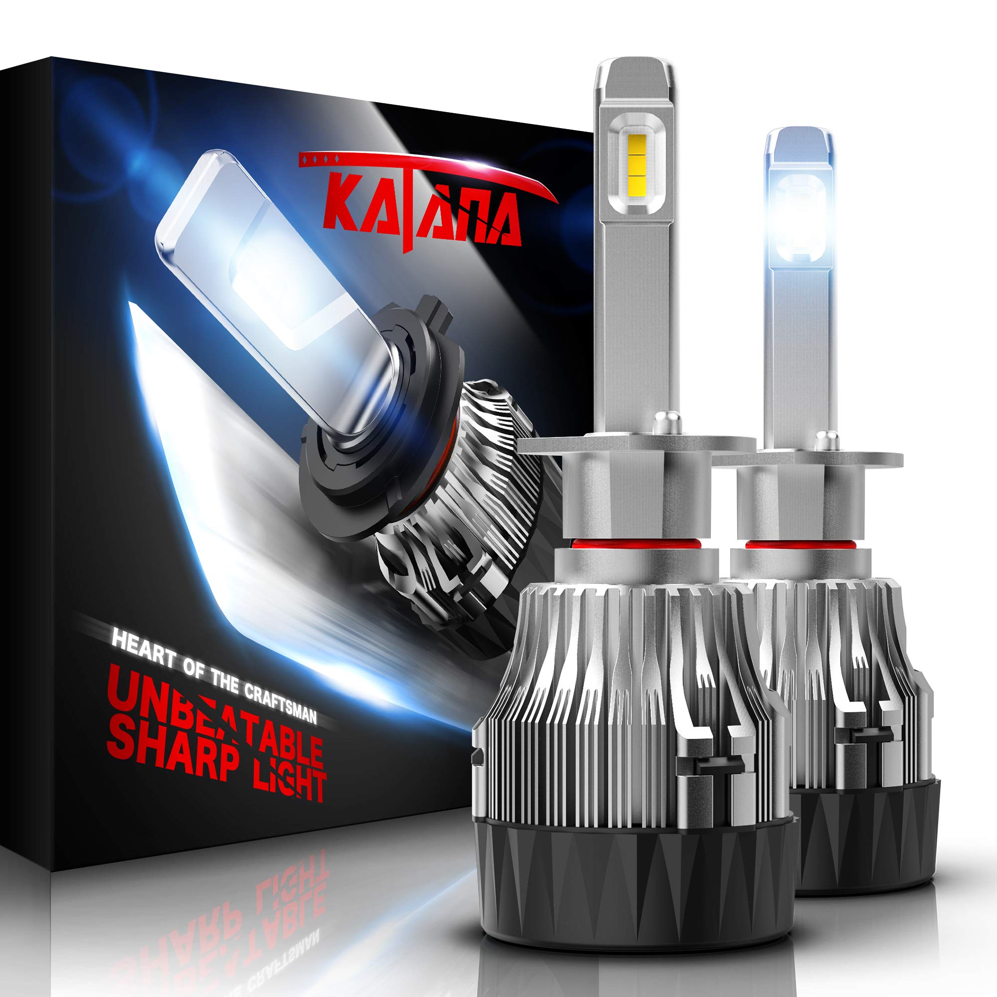 Buy KATANA H1 LED Headlights Bulbs w/Mini Design,10000LM 60W 6500K Cool