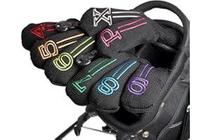 mytag 8PCS Golf Hybrid Iron Covers, Knit Hybrid Iron Head Covers, Fits Cobra T Rail, Cleveland Launcher, Wilson Launch Pad, Tour Edge Hybrid Irons, Customizable