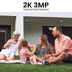 AOQEE 2K Solar Camera Outdoor Wireless-2.4Ghz WiFi