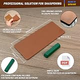 BeaverCraft Leather Strop for Knife Sharpening Stropping Kit Polishing Compound view 2