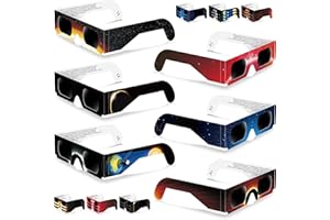 yohica Solar Eclipse Glasses Approved 2024(24 Pack),ISO and CE Certified Optical Quality Safe Shades for Direct Sun Viewing for Solar Eclipse