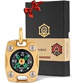 MecArmy Mini Compass, Aesthetic Titanium/Brass/Copper, Waterproof IPX5 Pocket Compass for Hiking &amp; Survival, Keychain &amp; Necklace Gifts for Men &amp; Women, Ideal Graduation &amp; Outdoor Adventure Present