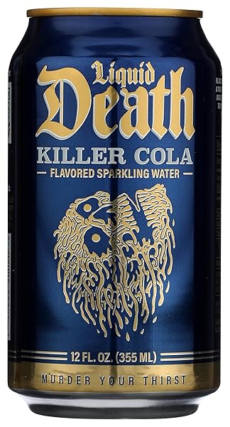 LIQUID DEATH KILLER COLA SPARKLING WATER, 12 FZ