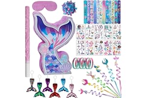 Mermaid Pinata Set for Girls Birthday Party Favors Kids Mermaid Themed Birthday Party Supplies with Mermaid Tail Pinata Stick