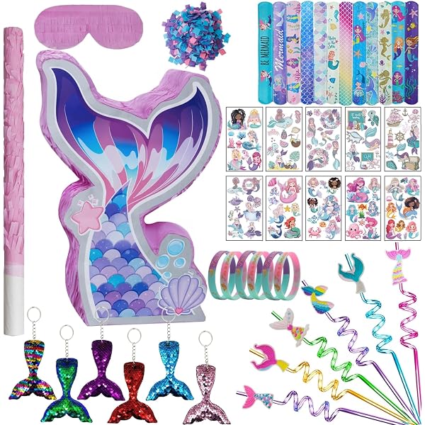 2 Porte-monnaie Sirène à Paillettes - Pour Enfants - Sac à Main Fille - Cadeau Anniversaire