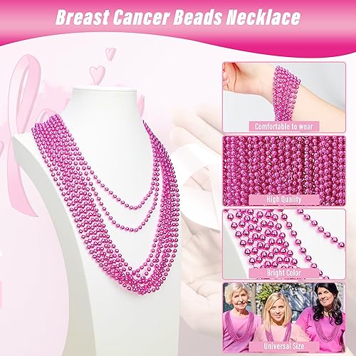 EOBOH Breast Cancer Awareness Accessories 100PCS Beads Bulk