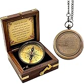 Trust Lord Compass – Religious Brass Compass Gift with Bible Proverb Engraved – Christian Inspirational Gift for Men, Faith-Based Graduation, Birthday, Gift for Son, Holy Gift