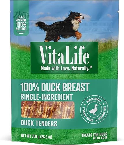 VitaLife 750 g Duck Tenders, All Natural Dog Treats | Natural Ingredient