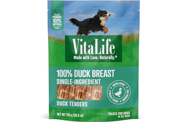 VitaLife 750 g Duck Tenders, All Natural Dog Treats