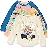 Amazon Essentials Girls and Toddlers' Long-Sleeve Thermal T-Shirt Tops (Previously Spotted Zebra), Multipacks