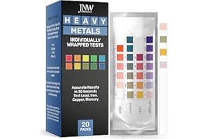 Heavy Metals Water Test Kit - Drinking Water Test Strips with eBook - Quick and Accurate Testing Kits for Drinking Water - Te