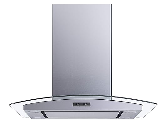 Winflo 30-Inch Convertible Glass Island Range Hood