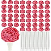 Nagobi Artificial Hydrangea 104 PCS Silk Flower Heads with Stems, Faux Hydrangea for Mothers Day Wedding Centerpiece Home Garden Party Decoration (Rose Red)