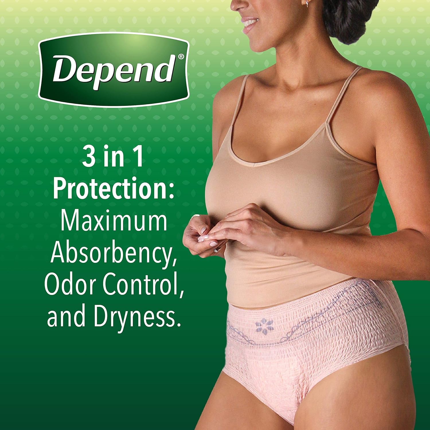 Depend Night Defense Incontinence Underwear for Women, Disposable, Overnight, Medium, Blush, 60 Count (4 Packs of 15) (Packaging May Vary): Health & Personal Care
