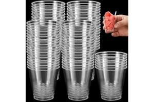 SEUNMUK 300 Pack Plastic Shot Glasses, 1.5 OZ Clear Disposable Shot Glasses Plastic Shot Cups for Whiskey, Jello, Beverage, T