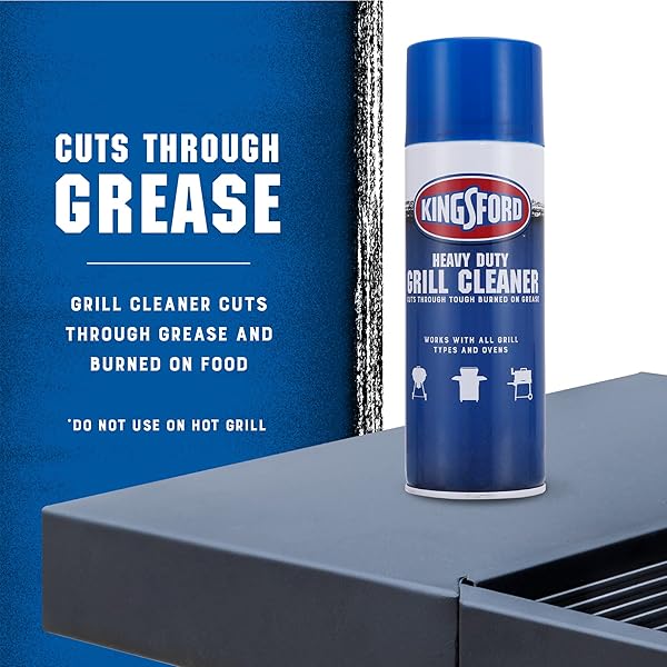 KINGSFORD GRILL CLEANER AEROSOL SPRAY 19OZ | BBQ GRILL CLEANING ACCESSORIES AEROSOL SPRAY FOR CLEANING BARBEQUE GRILLS | QUICK CLEAN 19OZ SPRAY AEROSOL FOR BARBECUE GRILLS