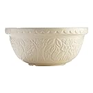 Mason Cash in The Forest Mixing Bowl, Durable Stoneware, Intricate Embossed Fox Design, 4-1/4-Quarts, 11-1/2 Diameter, Dishwasher and Microwave Safe, Cream