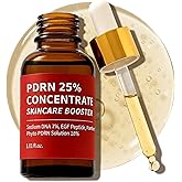 Salmon DNA PDRN 250,000 ppm Concentrate Skincare Booster - Microneedling Serum w/EGF Peptide & PDRN 25% Growth Factor - Anti-Aging Face Serum with Panthenol 1 Fl Oz Korean Skincare