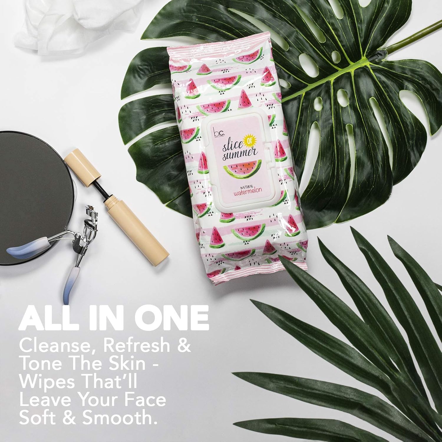 Beauty Concepts - 2 Pack (60 Count Each) Slice of Summer watermelon Detoxifying Facial Wipes: Beauty