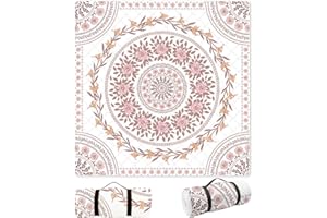 FLY SPRAY Extra Large Picnic Outdoor Blanket, 80''x80'' Waterproof Foldable Blankets Gingham Picnic Mat for Beach (Pink)