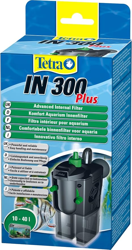 Tetra IN 300 plus Filtro interior - Filtros interiores potentes y confortables para la filtración mecánica, biológica y química 