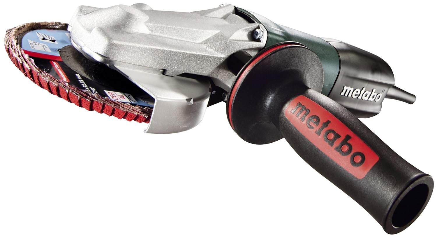 Metabo WEF9125 Flat Head Angle Grinder Green/Black 41/2Inch5Inch