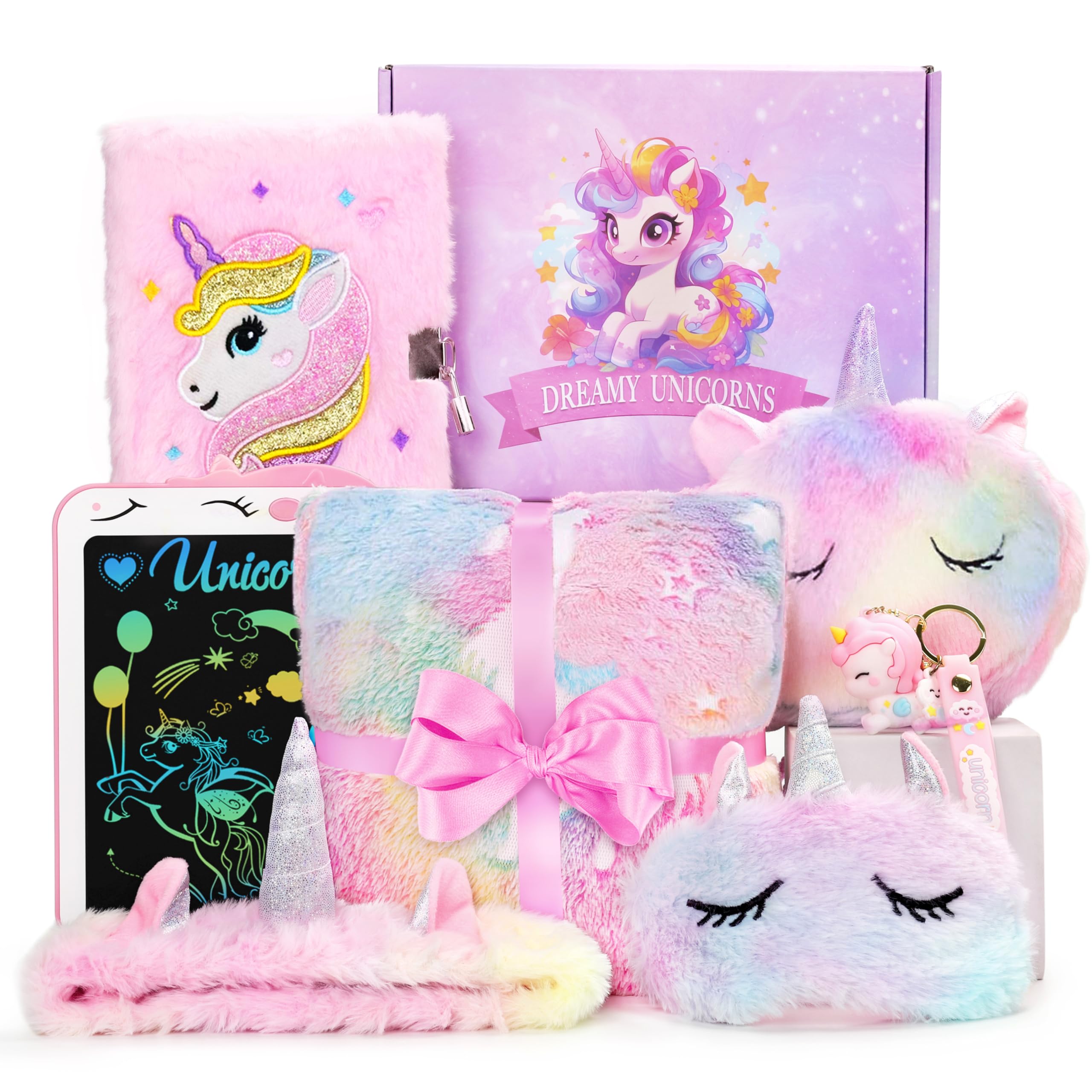 Jenria Unicorn Gifts for Girls, Girls Toys Age 6-8, Birthday Gifts for Girls Age 3 4 5 6 7 8 Years Old Girl, Easter Baskets for Kids, Birthday Gift Ideas, Unicorn Toys for Daughter, Niece