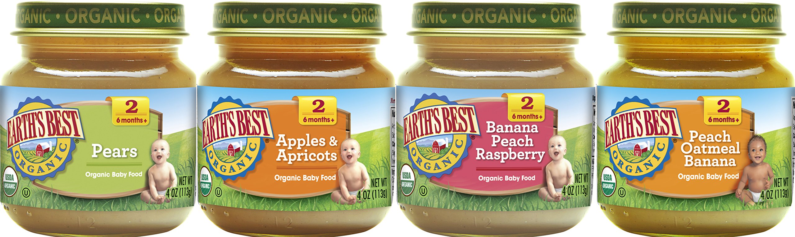 Earth's Best Organic Stage 1 Baby Food, My First Veggies Variety Pack