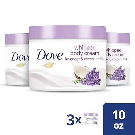 dove whipped lavender and coconut milk body cream 10 oz
