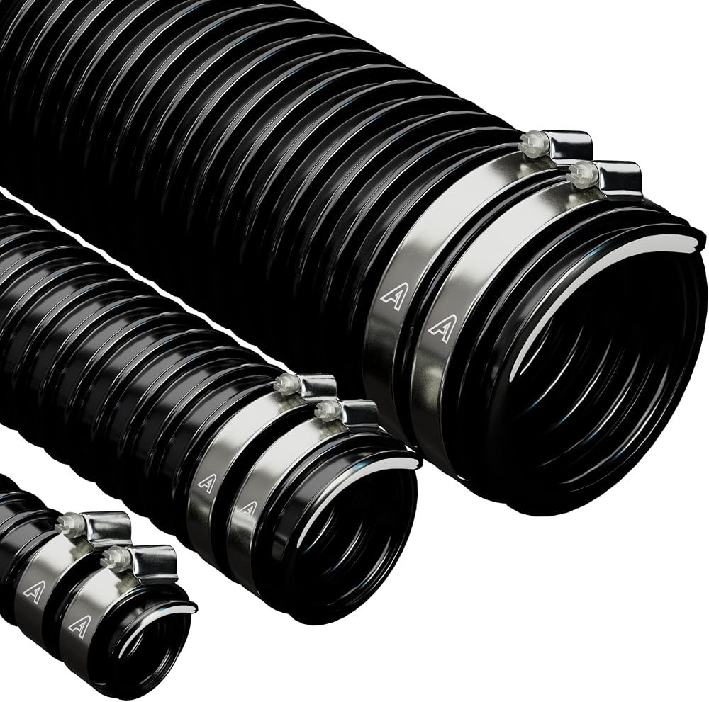 AP Automotive 19mm x 2m Black Corrugated PVC Flexible Pond Hose