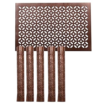 Kuber Industries PVC Soft leather 6 Pieces Dining Table Placemat Set (Copper) -CTLTC11341