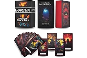 Earth Moon Magick - Tarot of The Shadow Realm - 78 + 2 Extra Cards, Guidebook with Keywords, Tarot Oracle Cards Set, Ideal for Shadow Work, Perfect for Beginners & Advanced Readers