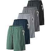 BVNSOZ Men's Athletic Shorts with Pockets and Elastic Waistband Quick Dry Workout Shorts for Men