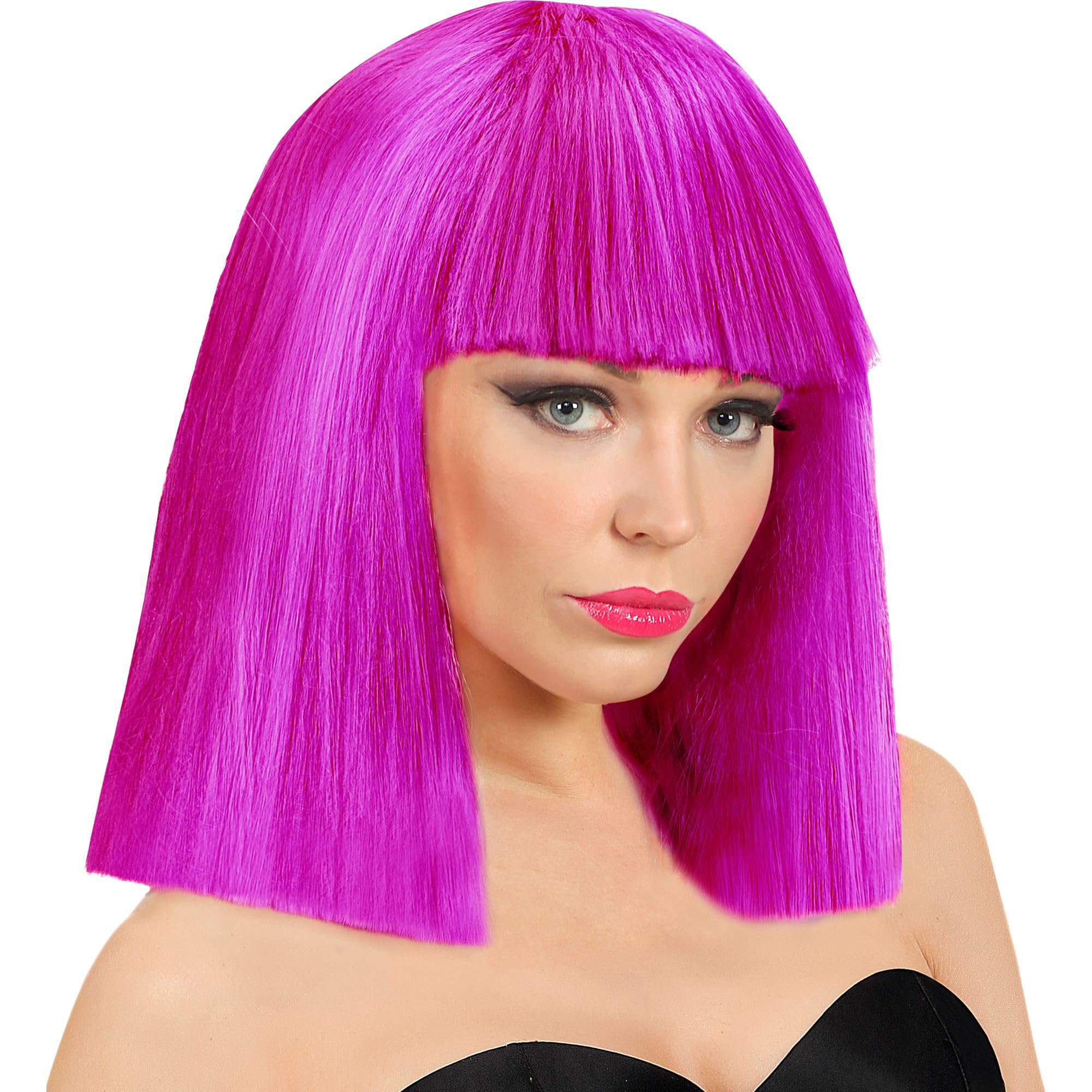 WIDMANN 10268 - Adult Woman Showgirl Wig, Disco, Carnival, Theme Parties, Purple Color