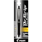 PILOT Dr. Grip FullBlack Refillable & Retractable Ballpoint Pen, Medium Point, Black Ink, Single Pen (36193)