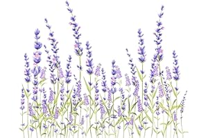 omantic Lavender Toilet Lid Stickers, Removable Self-Adhesive Stickers Restroom Art Decoration Toilet Seat Sticker for Bathro