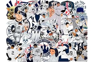 AHA PURE FOODS 50 PCS New York American Vinyl Yankees Stickers Pack Baseball Stickers for Water Bottle, Laptop, Bicycle, Computer, Motorcycle, Travel Case, Car Decal Decoration Sticker