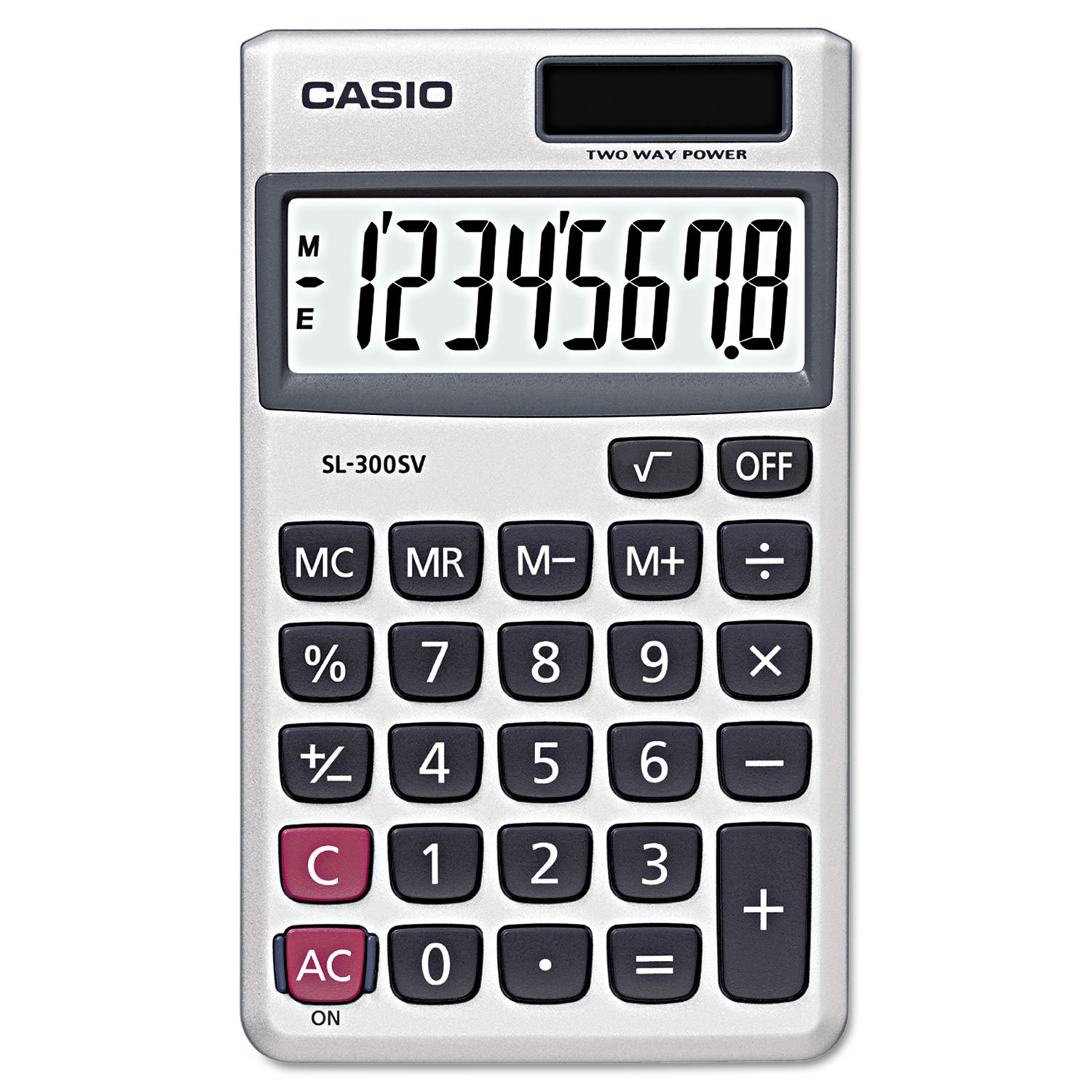 Casio SL-300SV Pocket Calculator - Silver