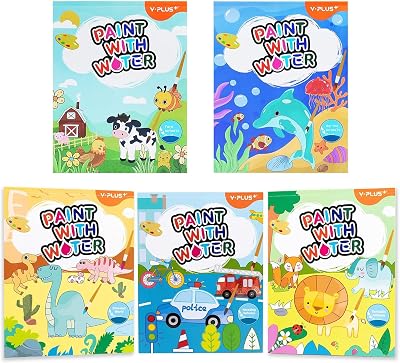 YPLUS Paint with Water Books for Toddlers 5 Themes Water Drawing Paper