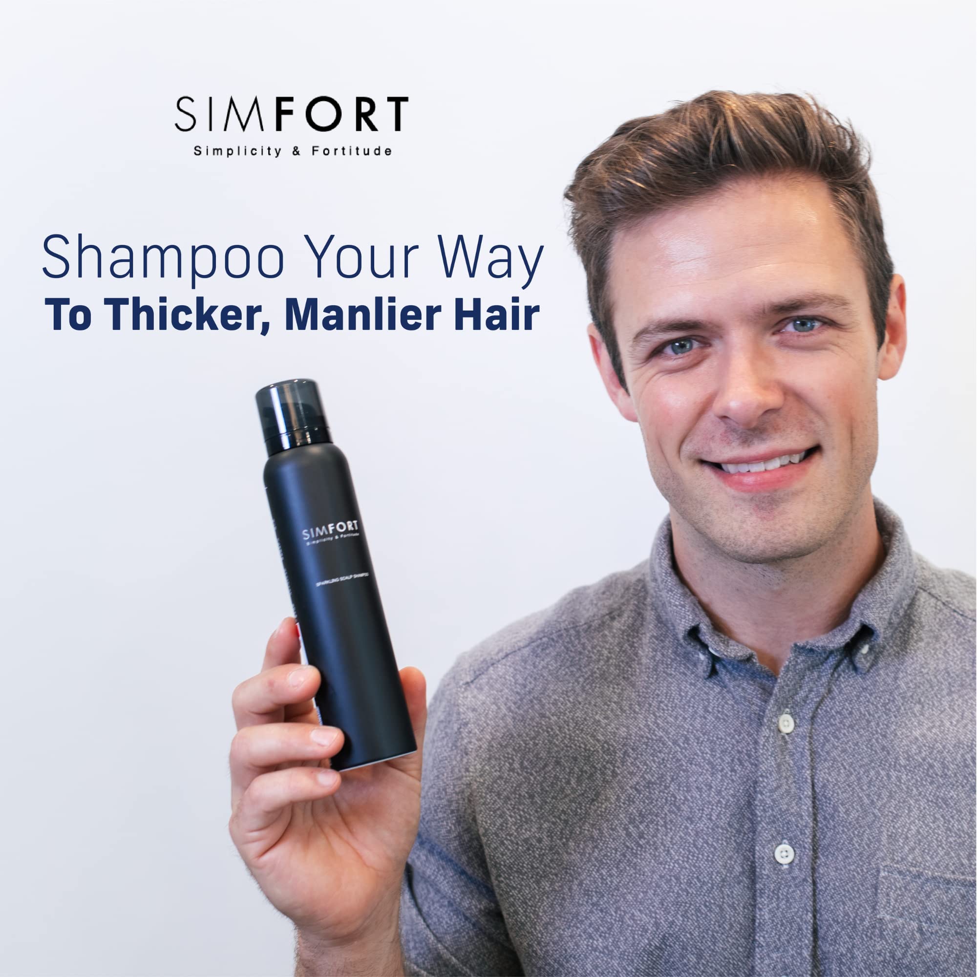 SIMFORT Sparkling Scalp Shampoo for Thinning Hair and Loss - Growth Treatment (3 Pack)