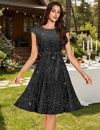 black sequin dress for wedding Franny Open Back Sequin Formal Dress main image 1