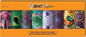 BIC Special Edition Prismatic Series Lighters, Set of 8 Lighters