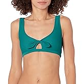 Body Glove Women's Standard Smoothies May Solid Bikini Top Swimsuit with Peekaboo Front Bow Detail