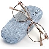 HOFANNO Blue Light Blocking Glasses Computer Glasses Women men,Light TR90 Stylish Round Anti Blue Light Eyeglasses with Anti Eyestrain