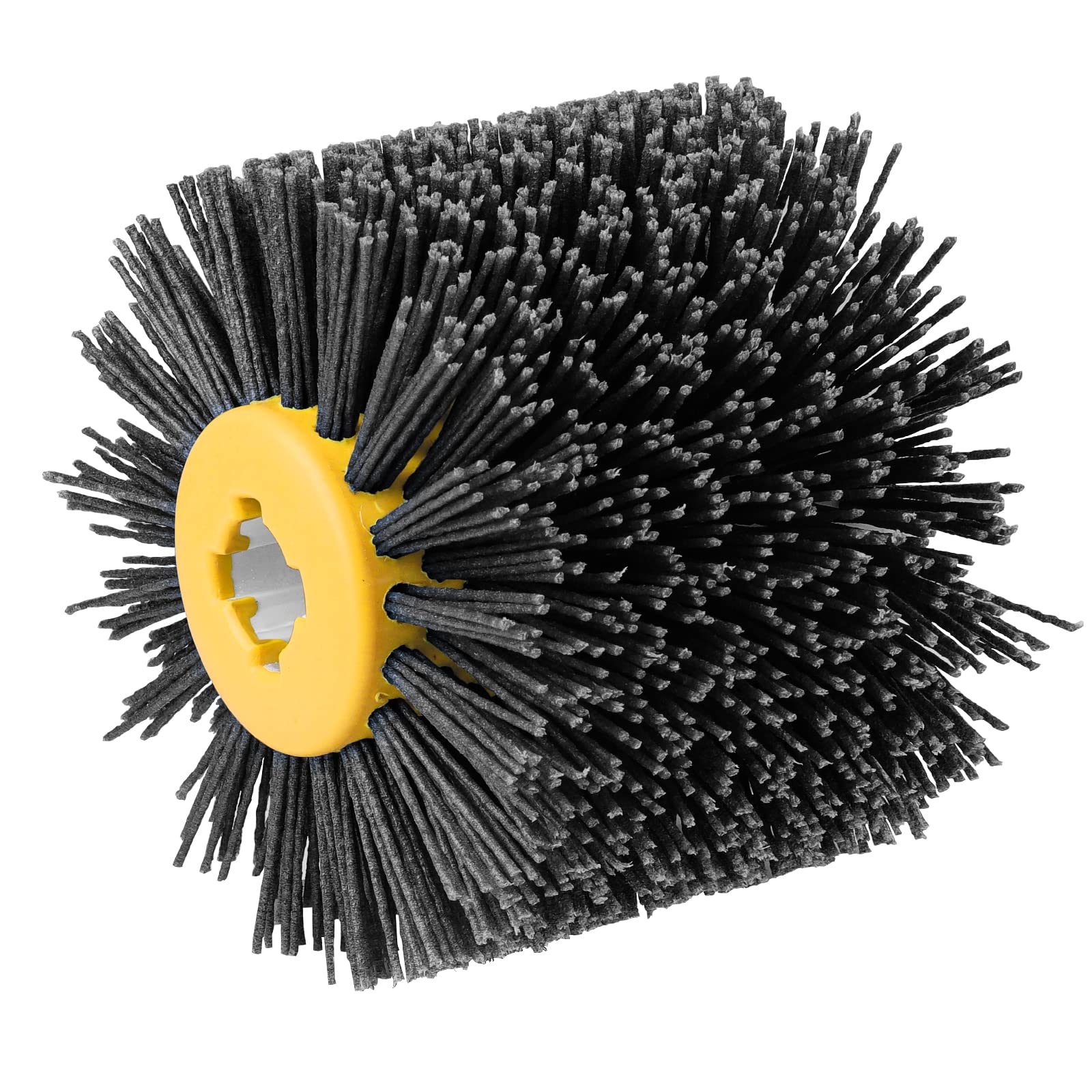 Shineboc Sanding Brushes 120 Grit, 120x100mm Abrasive Brushes, Polishing Brush for Woodworking, Grit Brush Nylon Brush Bristle Brushes for Satin Finishing Machine Wire Drawing Wheel