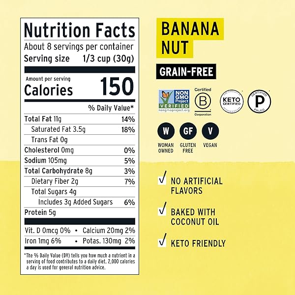 PURELY ELIZABETH, CEREAL GRANOLA BANANA, 8 OUNCE