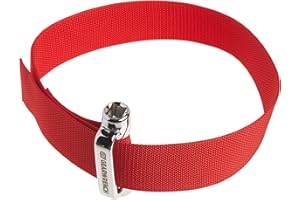 GEARWRENCH 3/8" & 1/2" Drive Heavy-Duty Oil Filter Strap Wrench, 3529D , Red