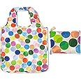 kate spade new york Reusable Produce Bags, Shopping Tote with Zipper Storage Pouch, Lightweight Foldable Grocery Bag